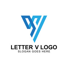 alphabet letters logo or symbol that is unique and original. letter V. editable and easy to custom