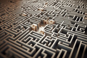 A challenging journey through a confusing maze to reach property. Generative AI