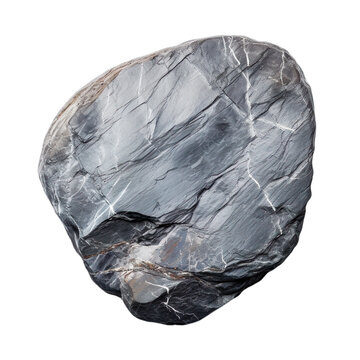 top view of smooth soapstone rock isolated on a transparent white background