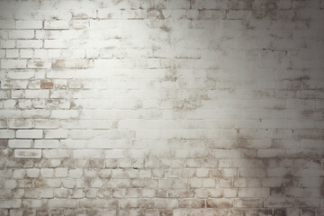 Empty Vintage Wall With White Bricks. Copy Space For Presentations And Advertising. Ai Generated

