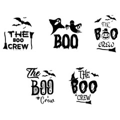 The Boo Crew SVG, ghost Halloween svg spooky, Halloween SVG, Boo SVG, ghost silhouette, Halloween Boo Crew Cut File