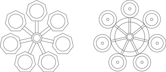 Vector sketch illustration of anagram logo symbol design
