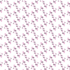 Digital png illustration of pink and purple hearts pattern on transparent background