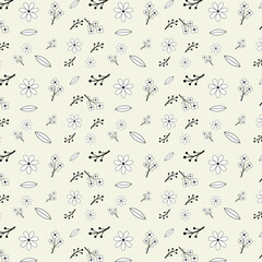 beautiful seamless flower pattern background vector illustration