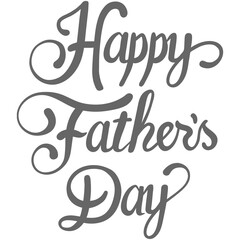 Digital png illustration of happy father's day text on transparent background
