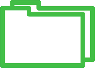 Digital png illustration of green folders for documents on transparent background