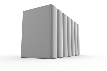 Digital png illustration of row of grey books on transparent background