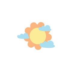 cute cloudy sun doodles