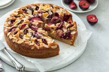 delicious plum and almond cake