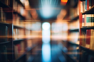 Obraz premium Abstract blur and defocused bookshelf