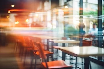 Zelfklevend Fotobehang Abstract blur and defocused restaurant © Tymofii