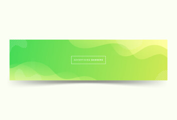 banner background. geometric. green and yellow pastel gradation. abstract eps 10