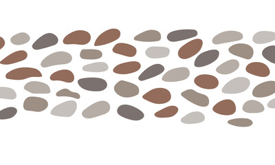 River pebbles path. Natural stone path. Garden design. Vector.
