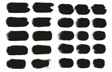 Round Sponge Thick Artist Brush Straight Lines Mix High Detail Abstract Vector Background Mix Set 