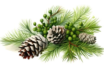 Bow pine cones berries