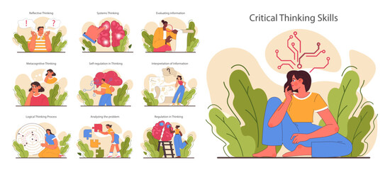 Critical thinking skill set. Strategic decision-making, brainstorming