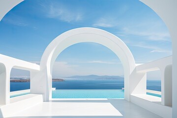 Obraz na płótnie Canvas Modern white portico in Greece