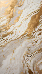Fototapeta premium Full screen background with a white with gold detail marbling