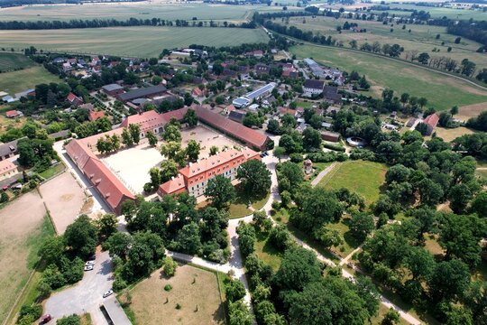 Torgau, Gest&uuml;t Graditz, Schr&auml;gansicht 2023