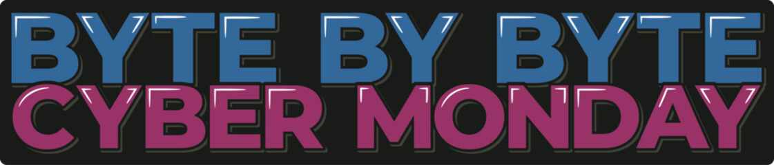 A stylish lettering vector design celebrating Cyber Monday