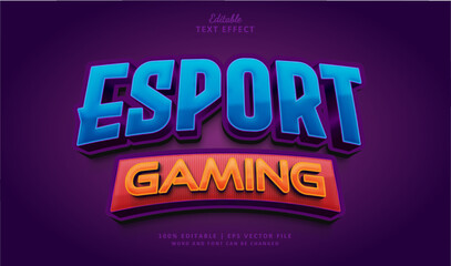 Esport gaming text effect style. Editable text effect style gaming badge esport . 