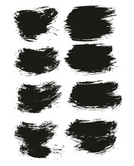 Round Brush Thin Short Background Artist Brush High Detail Abstract Vector Background Set 