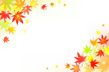 紅葉イメージ、秋のもみじのコピースペースベクター背景イラスト素材