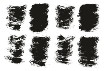 Round Brush Thin Short Background Artist Brush High Detail Abstract Vector Background Set 