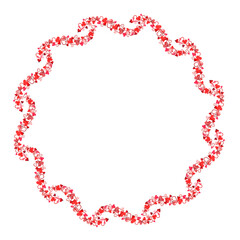 red heart sape holiday round frame