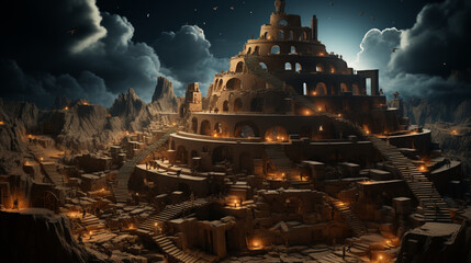 Sumerian Temples and Cities - obrazy, fototapety, plakaty