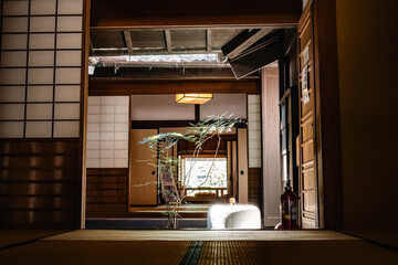 坪庭は日本の建物の中にある伝統的な小規模な庭