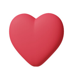 3d heart feeling for graphic element, web element isolated on white background illustration. simple minimal icons use for valentine concept. 3d rendering.