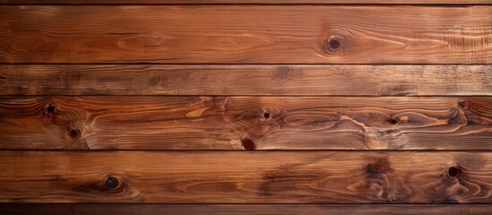 Naklejka premium Brown natural pattern on a wooden plank serving as a background texture