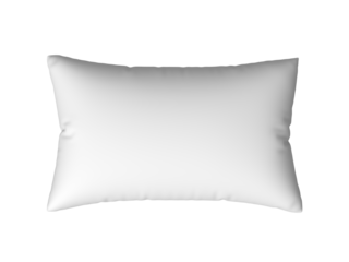 White pillow. Isolated. Blank. 3d illustration.