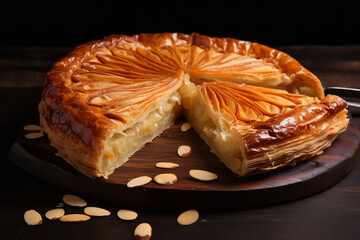 The enticing aroma of almond paste wafts from the freshly cut Galette, inviting all to partake