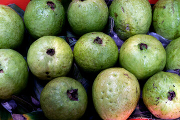 Fresh ripe guava fruit that can be used for magazine backgrounds