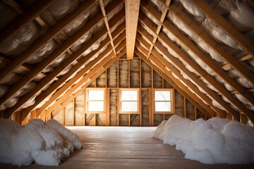 Insulation for attic in home. Generative AI