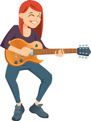 Girl with a guitar