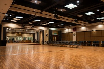 Spacious venue with a stage and booths. Suitable for meetings, conferences, concerts, events, and more. Generative AI