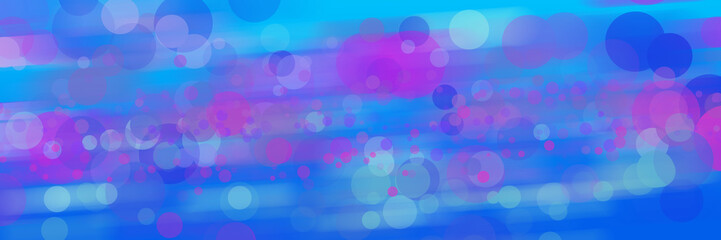 Dark blue background with circles in shades of purple and blue.