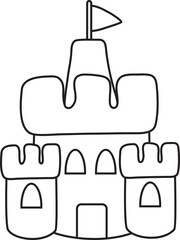 Obraz premium Sand Castle Outline