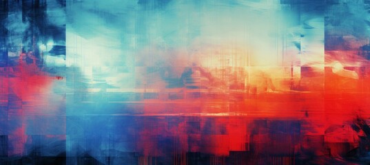 Abstract colorful stroke double exposure wallpaper. Generative AI technology. - obrazy, fototapety, plakaty