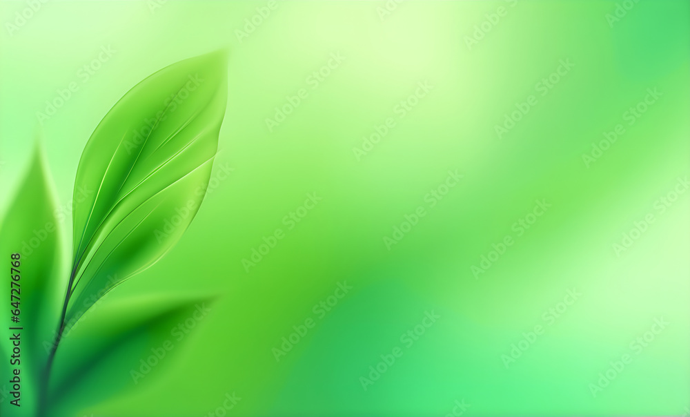 Poster abstract green foliage bokeh backdrop