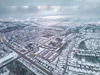 Experience the raw power and serene beauty of a winter storm in Barrie, Ontario through captivating drone views. This stunning footage captures the icy transformation of the landscape, as snow blanket