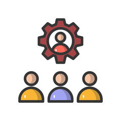 Group management Vector Icon

