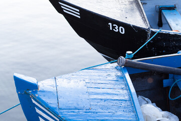 Fishing boats on the port quay.