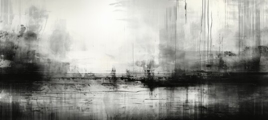 Fototapeta premium Abstract ink monochrome background. Generative AI technology.