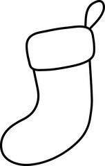 Obraz premium Christmas Sock Outline