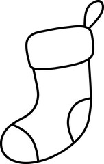 Christmas Sock Outline