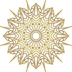 Fototapeta premium Luxury hotel gold mandala vector design. 